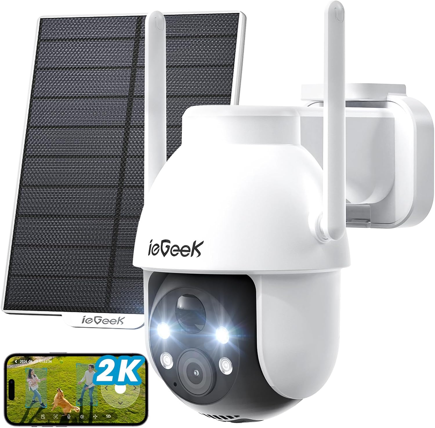 Home Security Camera Xiaomi - ieGeek 2K 3MP 360° PTZ HD