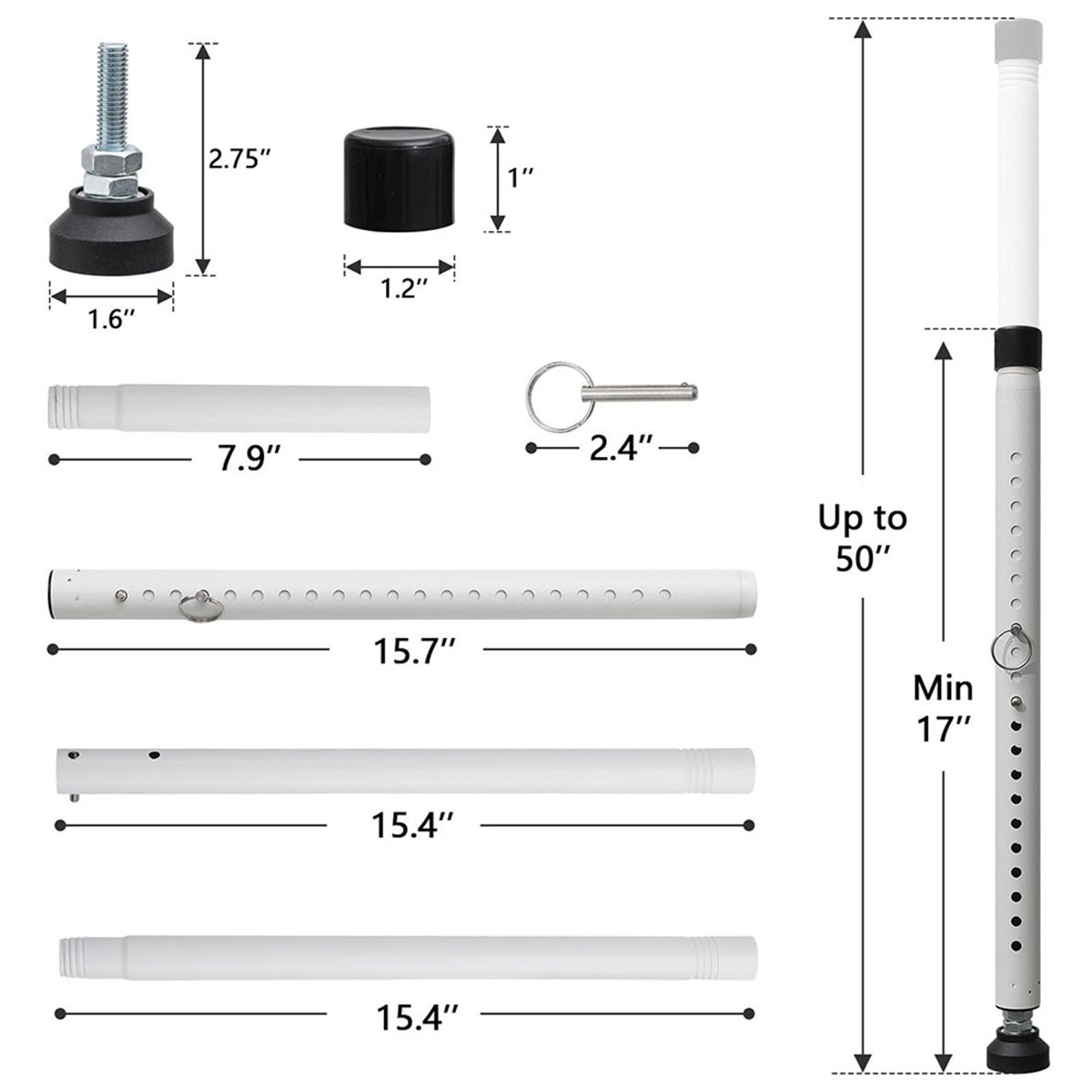 Home Security Tips - Sliding Door Security Bar, 17-50 Inch