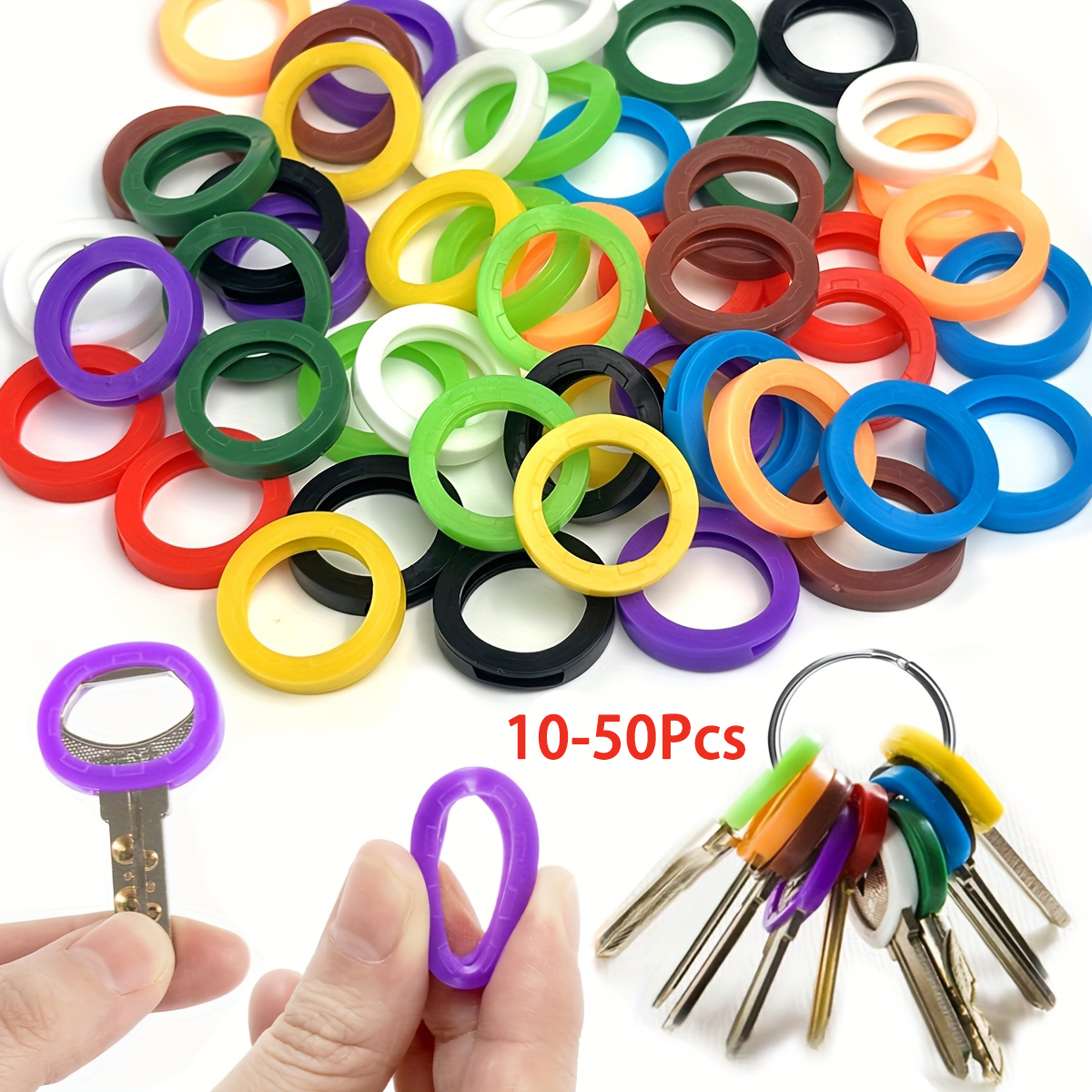Home Security Key - 10-50Pcs Key Cap Covers Durable Silicone