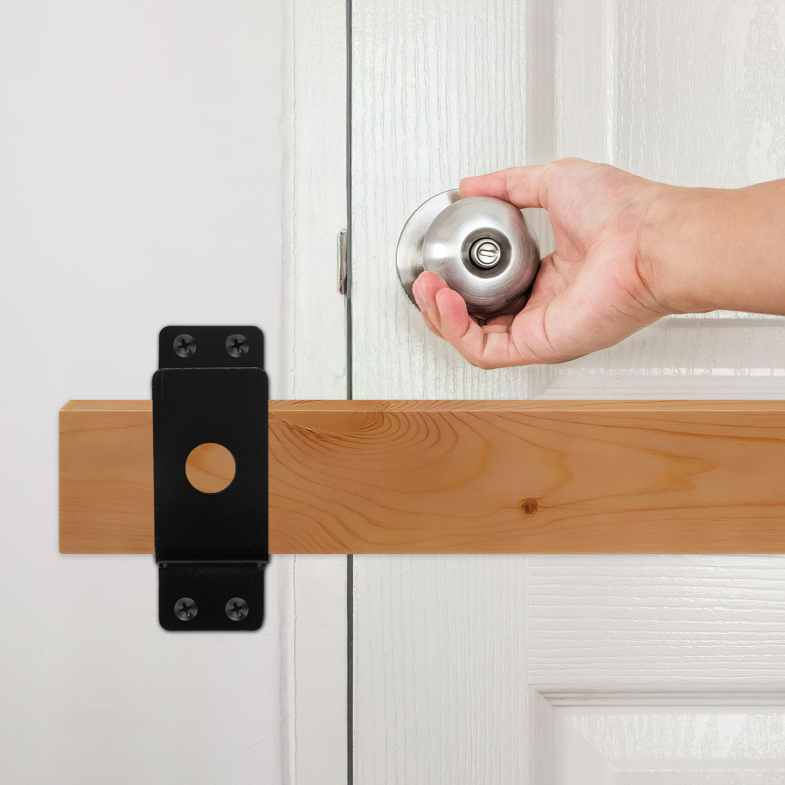 Home Security Front Door - 1Set Door Barricade Bracket Heavy Duty