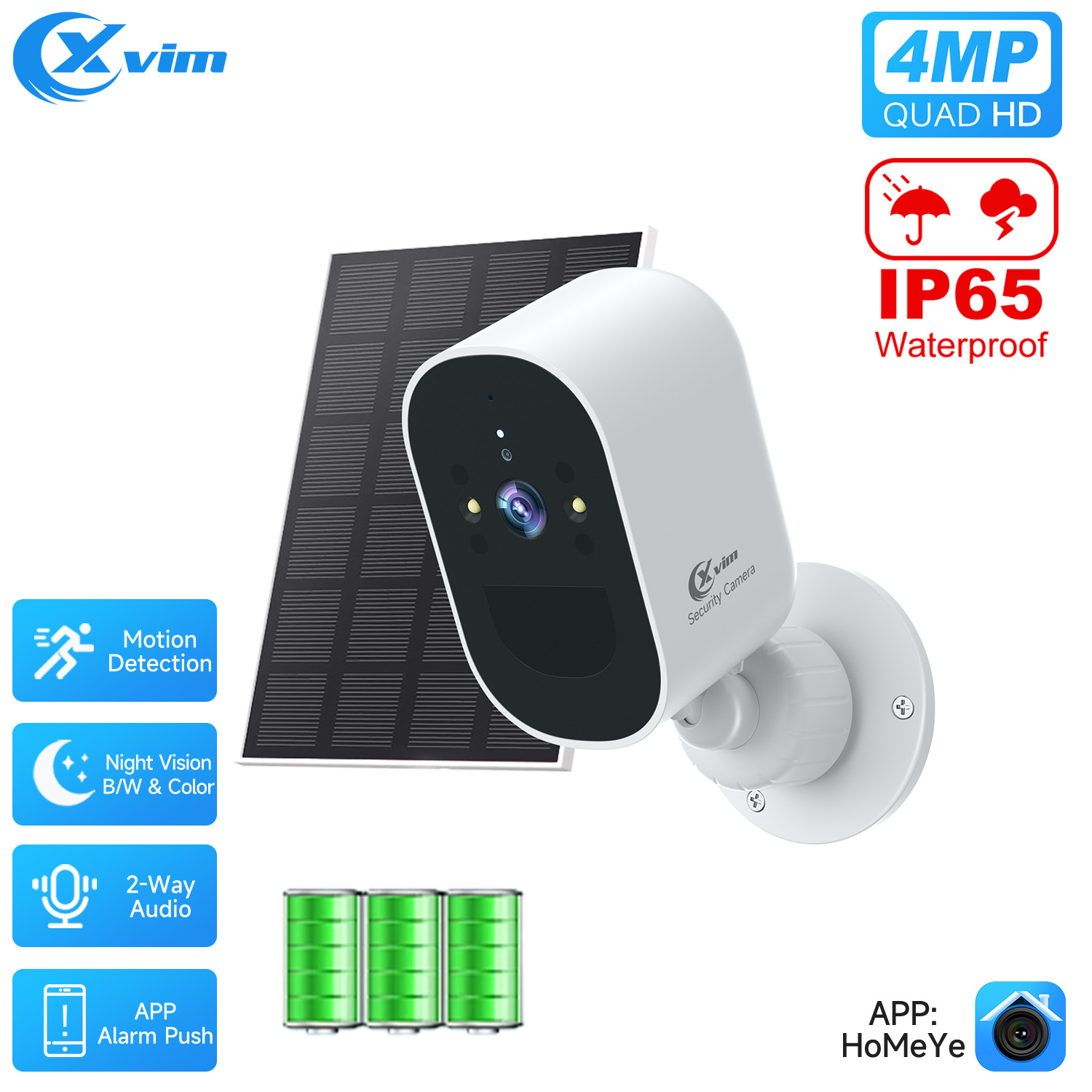 Home Security Camera Xiaomi - XVIM 1080P Solar Security Camera Wireless