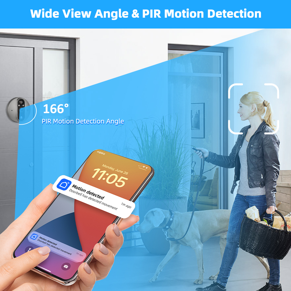 3MP WiFi Smart Tuya Peephole 5 – обзор и цена Peephole Camera Viewer