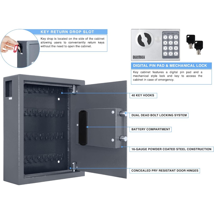 40 Keys Cabinet with Digital L – обзор и цена Safe Box Digital