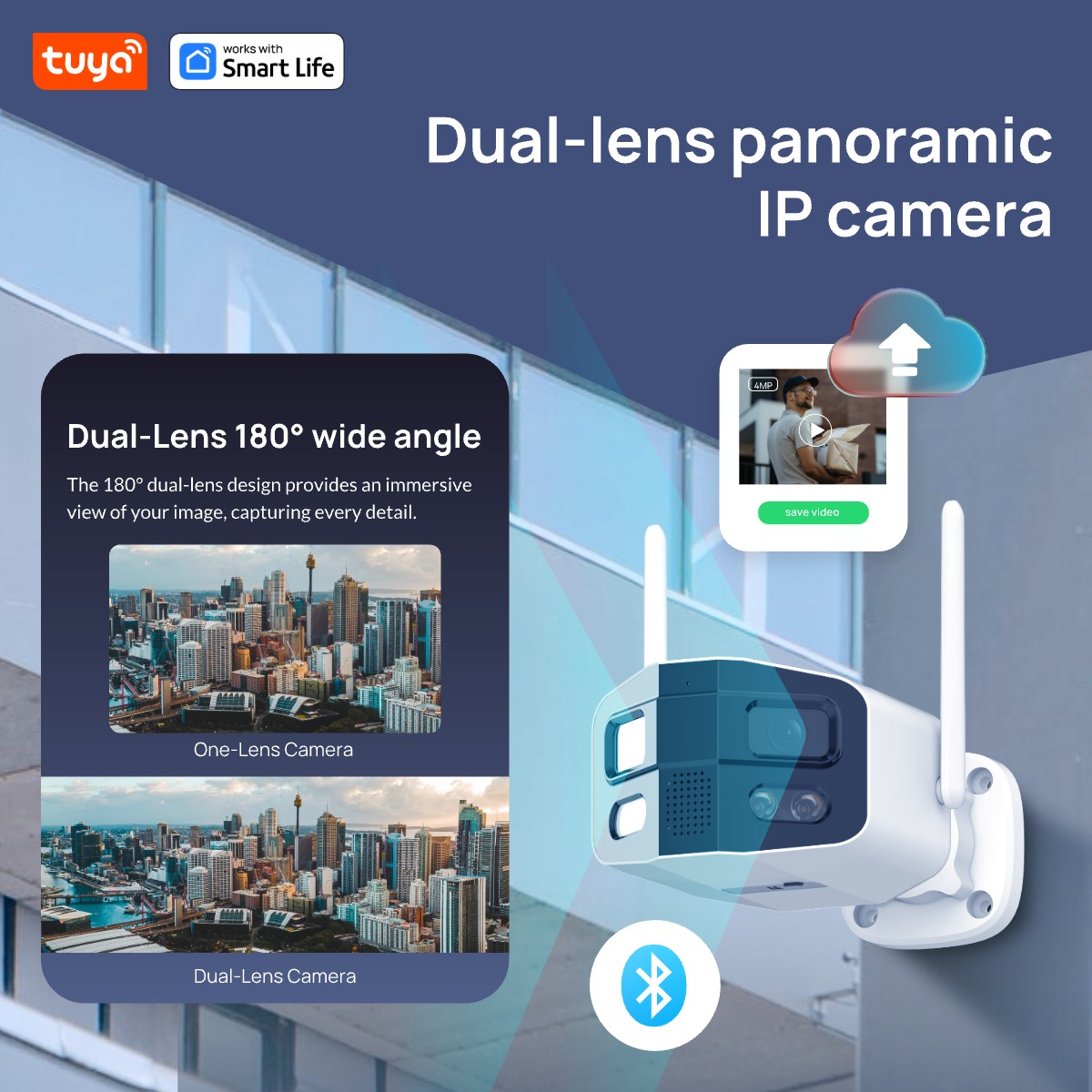 Tuya Smart 4MP 2.5K Dual-Lens  – обзор и цена Home Security Camera Xiaomi