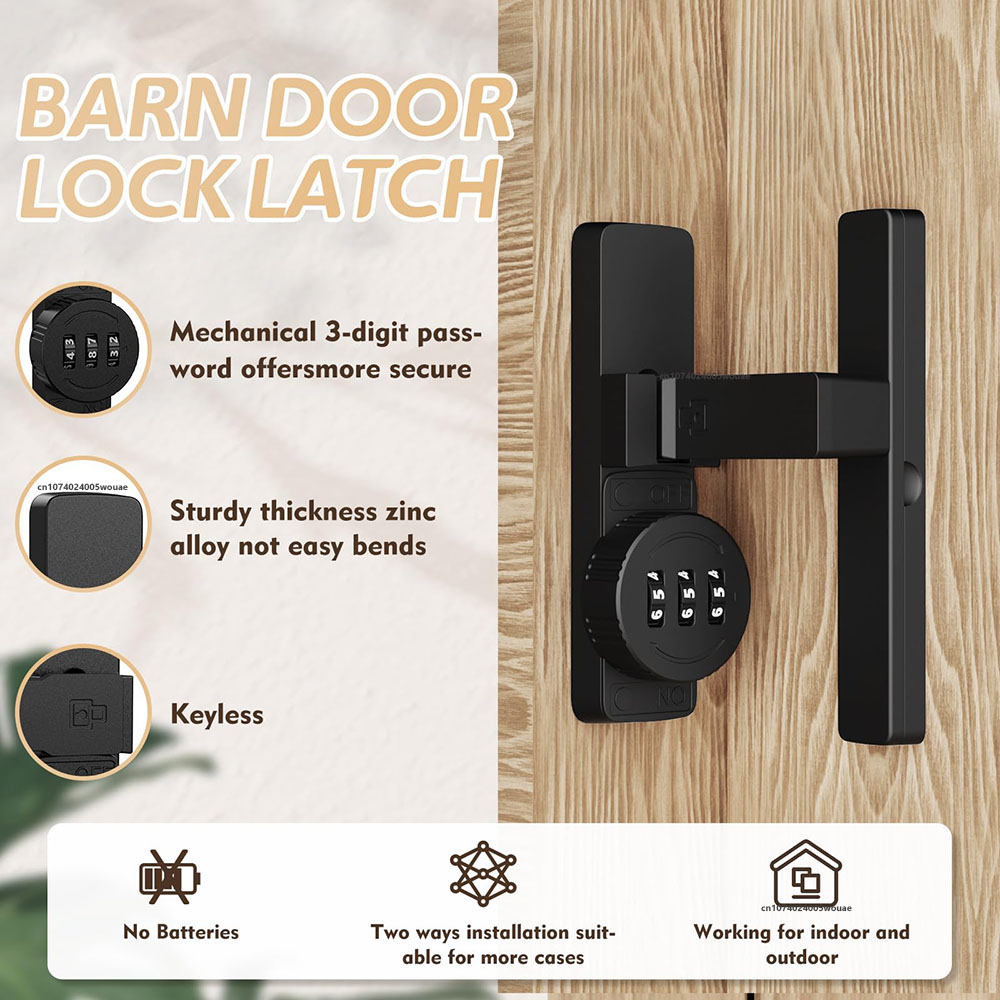 Security Barn Door Lock 3-Digi – обзор и цена Home Security Door
