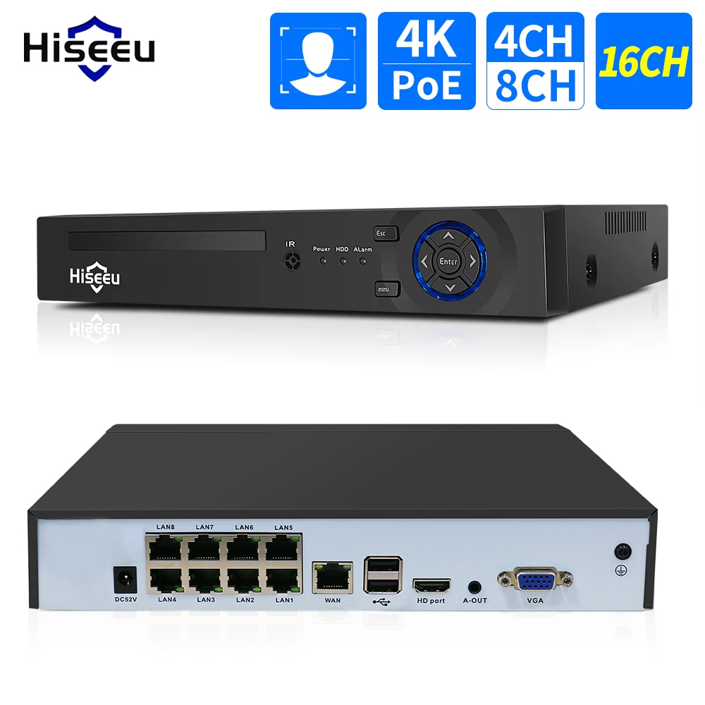 Hiseeu 4CH 10CH 16CH 4K 8MP 5M – обзор и цена Home Security With Cameras