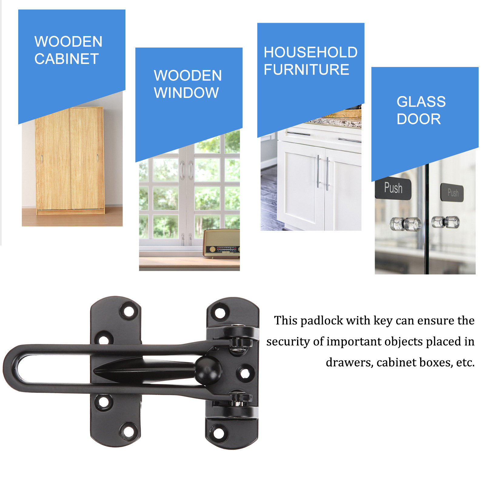 Swing Bar Door Lock Zinc Alloy – обзор и цена Home Security Front Door