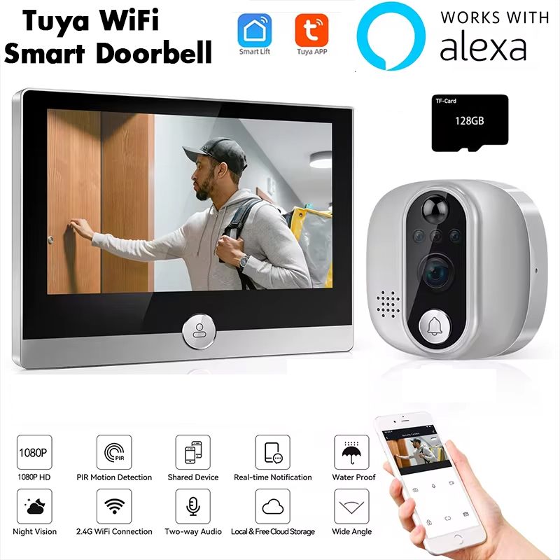 Tuya Video Doorbell 1080P WiFi – обзор и цена Peephole Camera Viewer