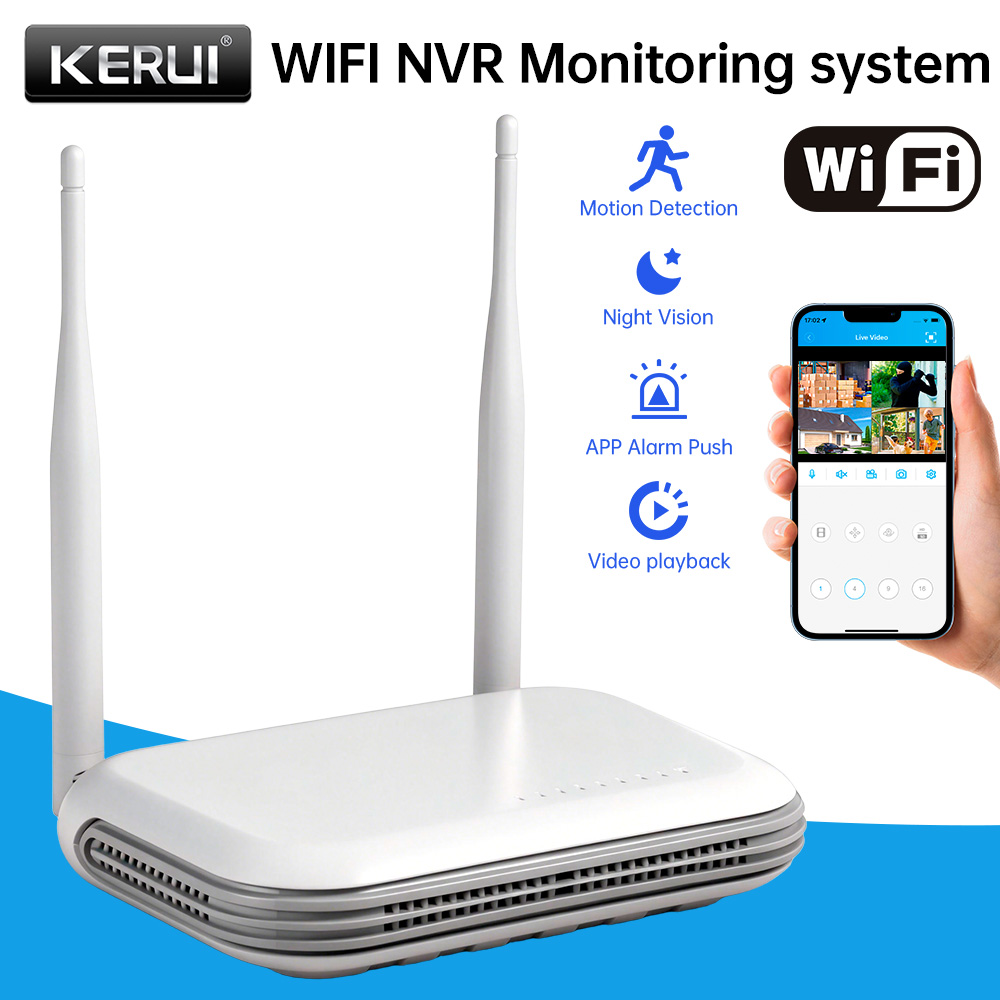 KERUI Mini Network WIFI 8CH NV – обзор и цена Home Security With Cameras