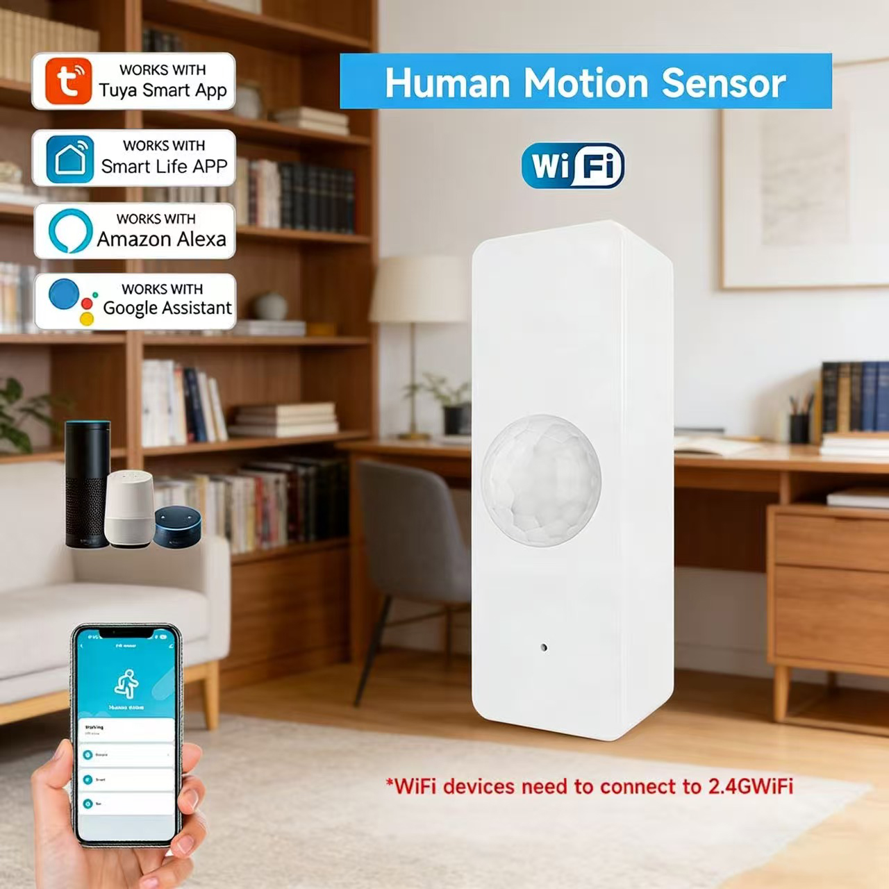WiFi Smart PIR Motion Sensor T – обзор и цена Home Security Gadgets