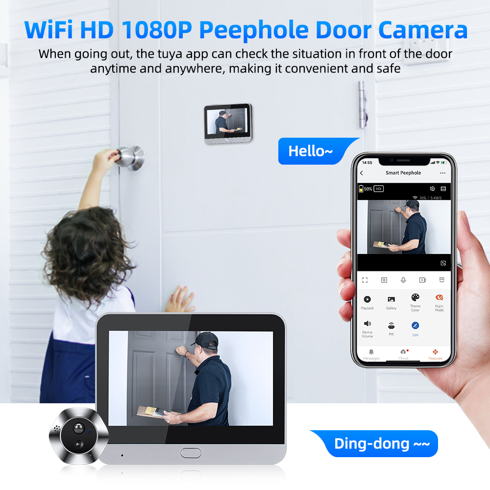 Goelely Tuya WIFI Peephole Doo – обзор и цена Peephole Camera Viewer