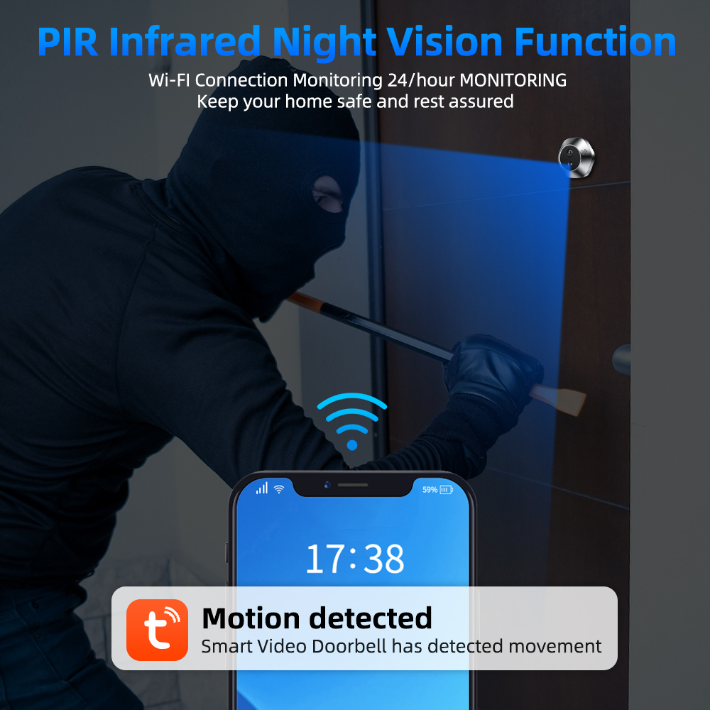 Goelely Tuya WIFI Peephole Doo – обзор и цена Peephole Camera Viewer