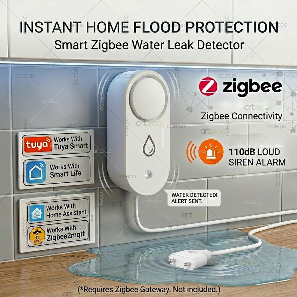 Zigbee Water Leak Detector Sma – обзор и цена Home Security Gadgets