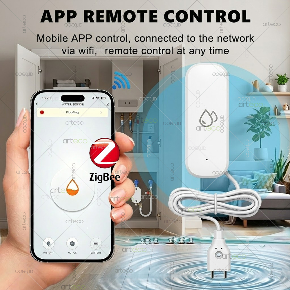 Zigbee Water Leak Detector Sma – обзор и цена Home Security Gadgets